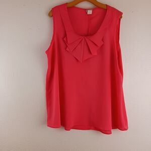 Fashion magazine orange sleeveless blouse size 3X